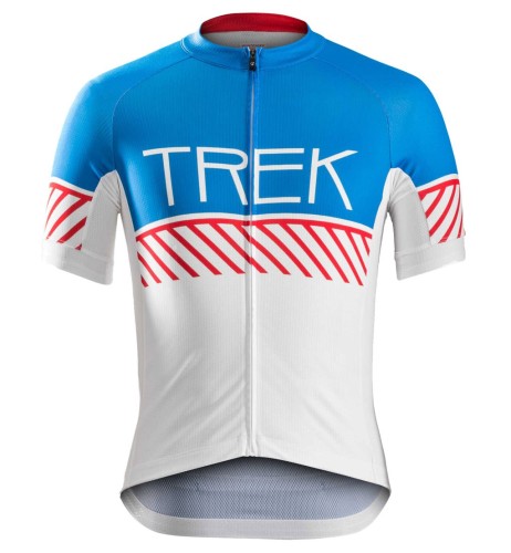 2016 Bontrager Trek Specter Vintage White-Blue Cycling Jersey And Bib Shorts Set