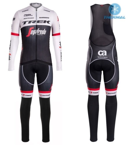 2016 Trek Segafredo RSL TDF Edition Thermal Long Sleeve Cycling Jersey And Bib Pants Set