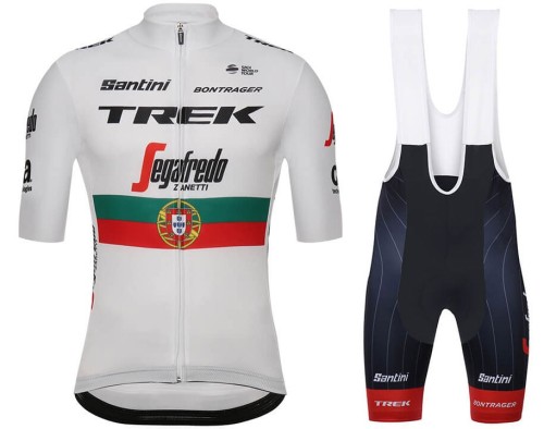 2018 Trek Factory Team Portugal Champion Cycling Jersey And Bib Shorts Set