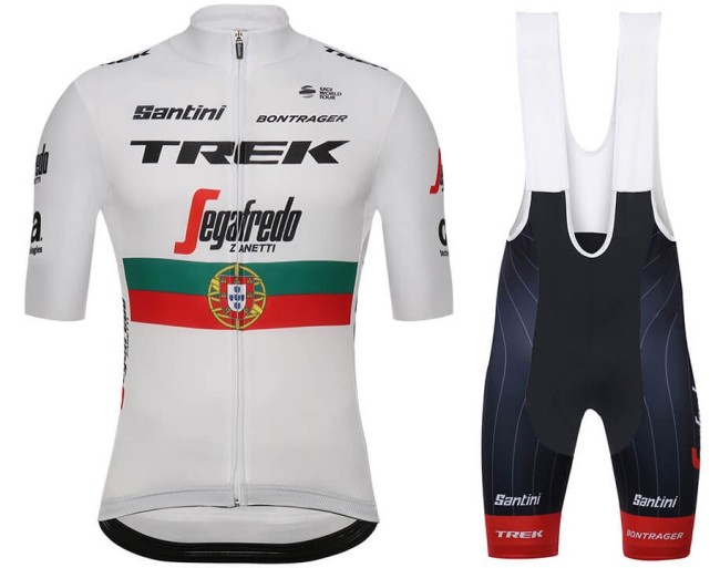 2018 Trek Factory Team Portugal Champion Cycling Jersey And Bib Shorts Set