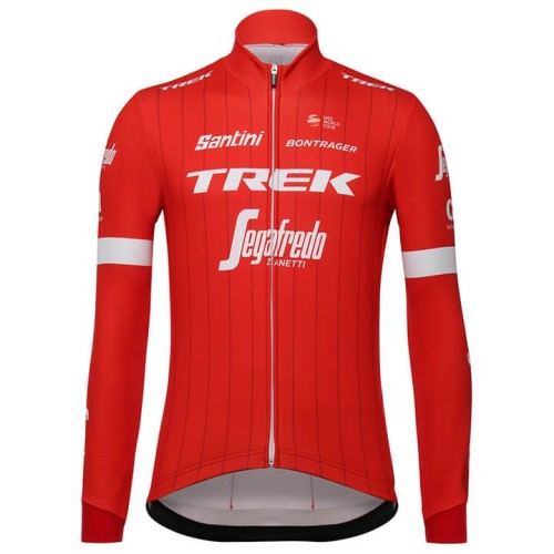 2018 Trek Segafredo Red Long Sleeve Cycling Jersey And Bib Pants Set