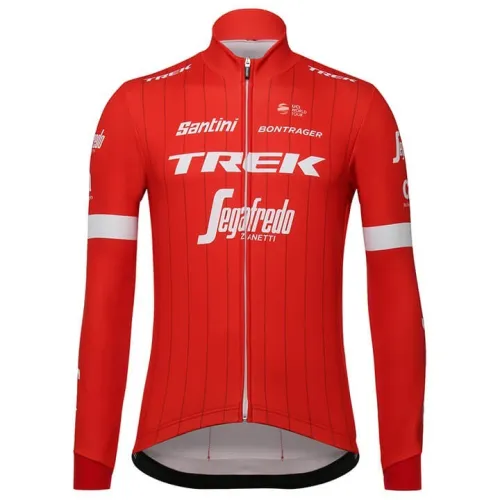2018 Trek Segafredo Red Long Sleeve Cycling Jersey And Bib Pants Set