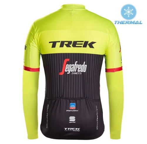 2017 Trek Pro Race Yellow Thermal Long Sleeve Cycling Jersey