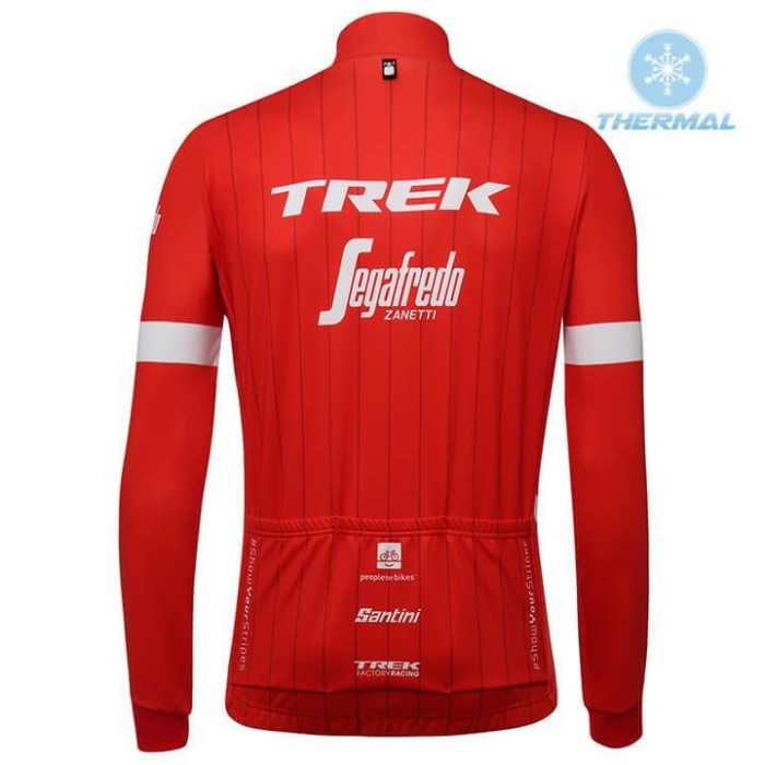 2018 Trek Segafredo Red Thermal Long Sleeve Cycling Jersey