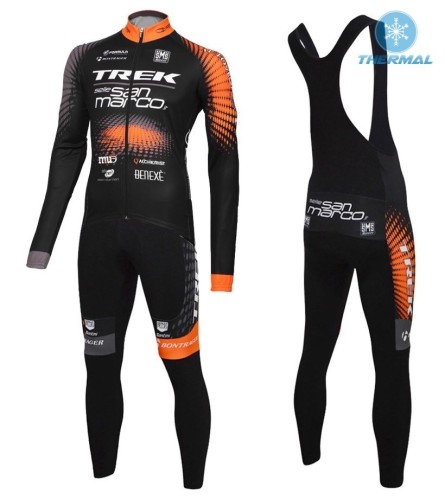 2016 Trek Selle San Marco Thermal Long Sleeve Cycling Jersey And Bib Pants Set