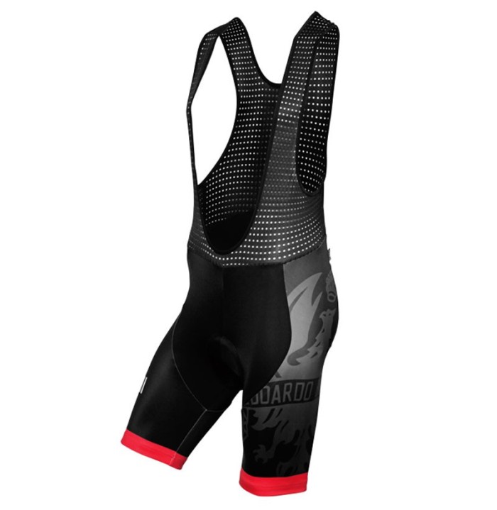 2016 Bianchi Milano Sorisole Black-Red Cycling Jersey And Bib Shorts Set