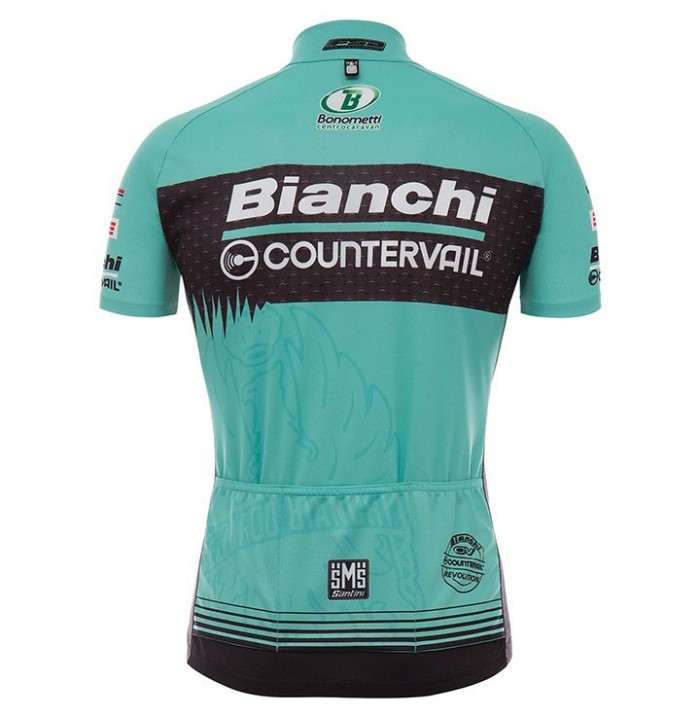 2017 Bianchi Countervail Green Cycling Jersey And Bib Shorts Set