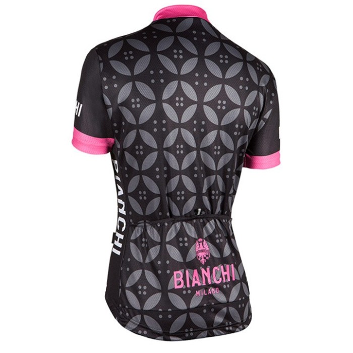 2017 Bianchi Milano Malgina Black-Pink Women’s Cycling Jersey And Shorts Set