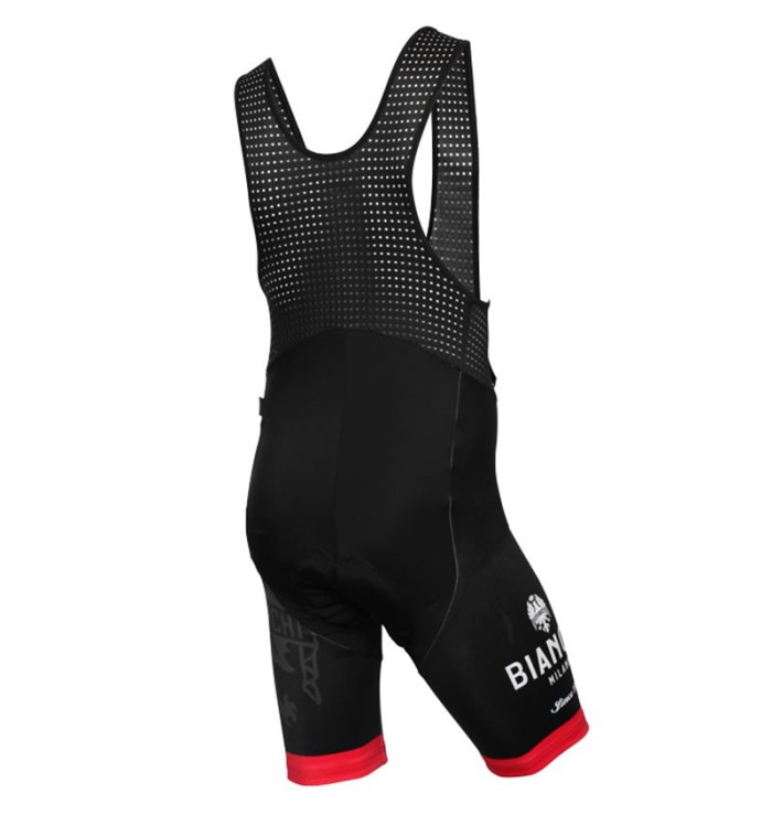 2016 Bianchi Milano Sorisole Black-Red Cycling Jersey And Bib Shorts Set