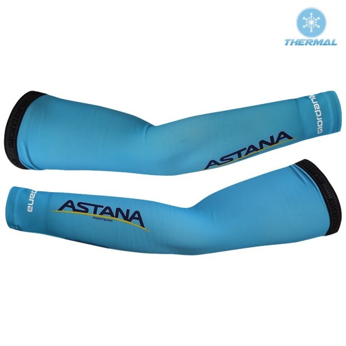 2017 Astana Blue Thermal Cycling Arm Warmer