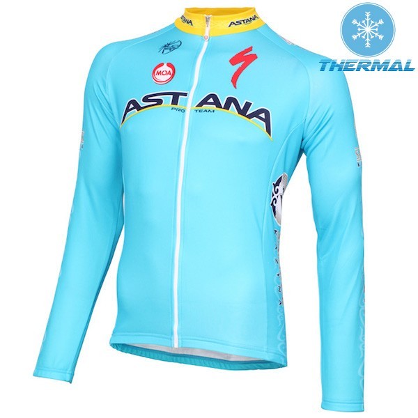 2015 Team Astana Thermal Cycling Long Sleeve Jersey