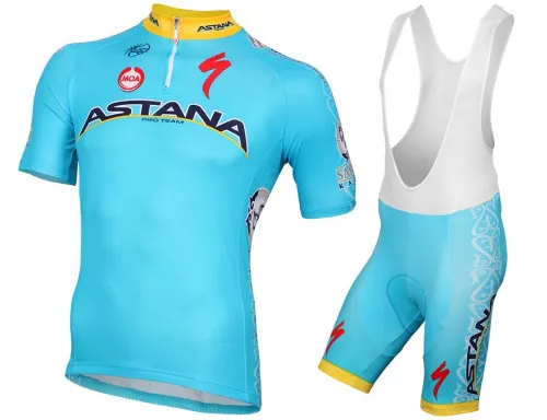 2015 Team Astana Cycling Jersey And Bib Shorts Set