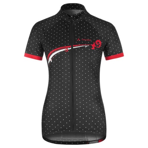 2017 Vaude Flower With Dot Black-White Cycling Jersey