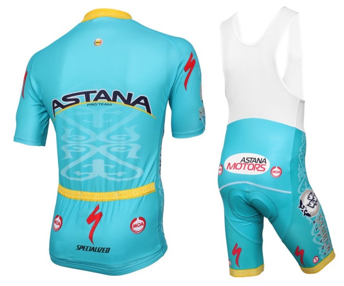 2016 Astana Pro Team Cycling Jersey And Bib Shorts Set