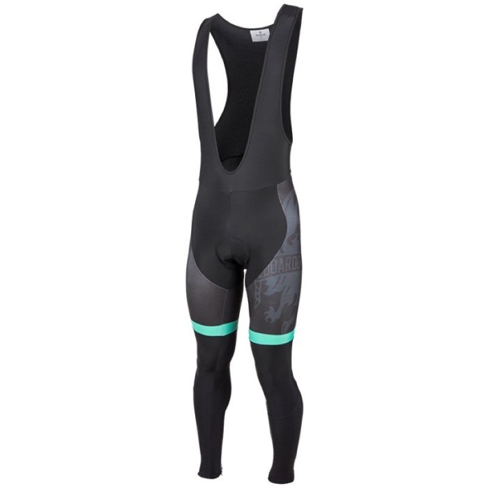 2016 Bianchi Milano Sorisole Black-Green Long Sleeve Cycling Jersey And Bib Pants Set