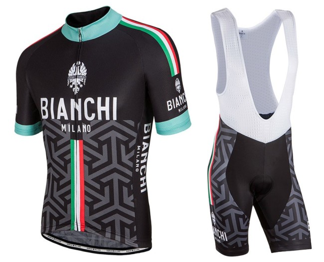 2017 Bianchi Milano Pontesei Cycling Jersey And Bib Shorts Set