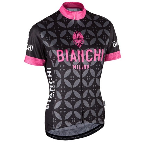 2017 Bianchi Milano Malgina Black-Pink Women’s Cycling Jersey And Shorts Set