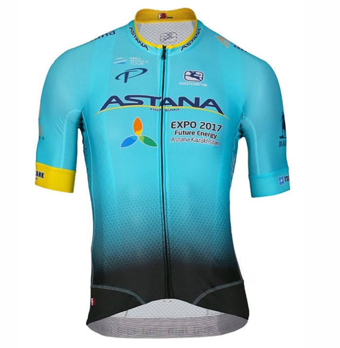 2017 Team ASTANA Cycling Jersey And Bib Shorts Set