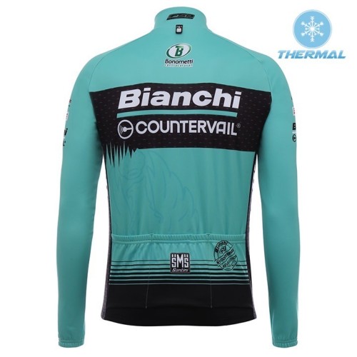 2017 Bianchi Countervail Green Thermal Long Sleeve Cycling Jersey