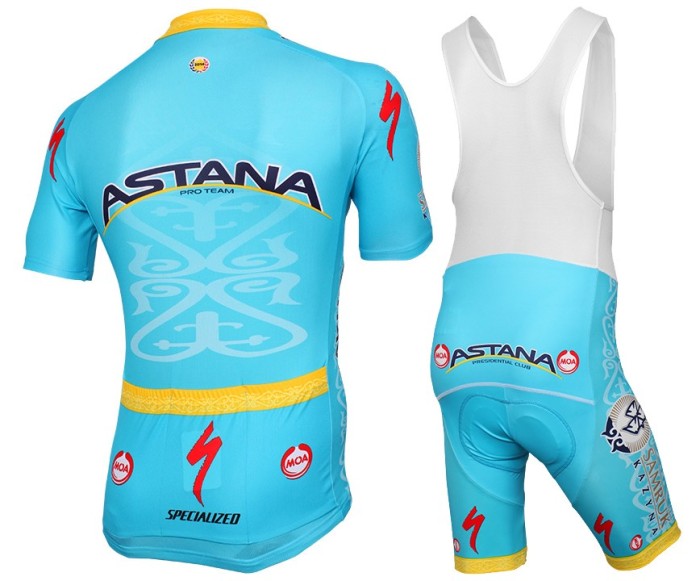 2015 Team Astana Cycling Jersey And Bib Shorts Set