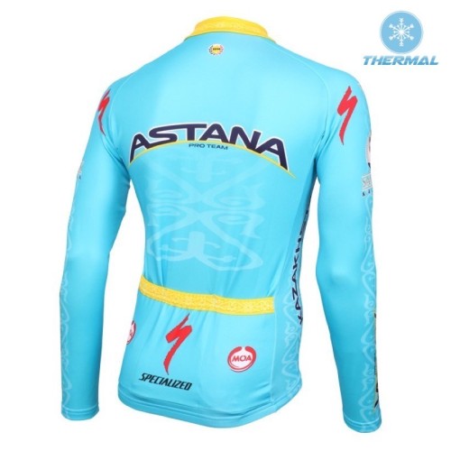 2016 Astana Pro Team Thermal Cycling Long Sleeve Jersey