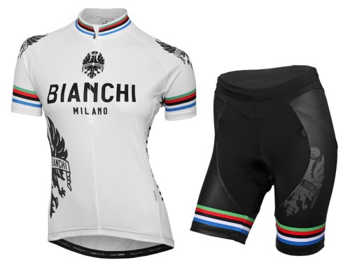 2016 Bianchi Milano Sorisole Black-Red Cycling Jersey And Bib Shorts Set