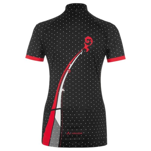 2017 Vaude Flower With Dot Black-White Cycling Jersey