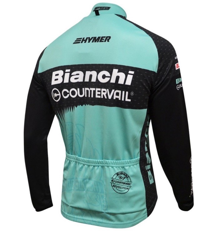 2016 Bianchi MTB Green Long Sleeve Cycling Jersey And Bib Pants Set