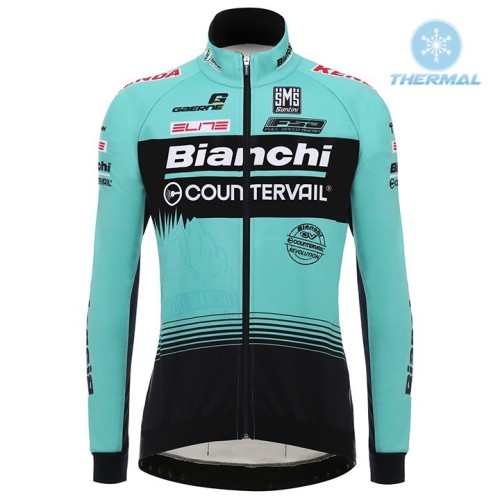 2018 Team Bianchi Countervail Thermal Cycling Jersey And Bib Pants Set