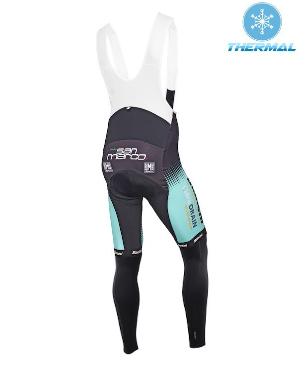 2015 Bianchi Active-TX Light Green Thermal Long Sleeve Cycling Jersey And Bib Pants