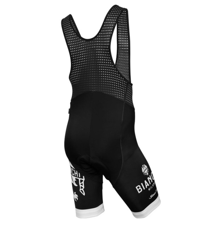 2016 Bianchi Milano Sorisole Black-White Cycling Jersey And Bib Shorts Set