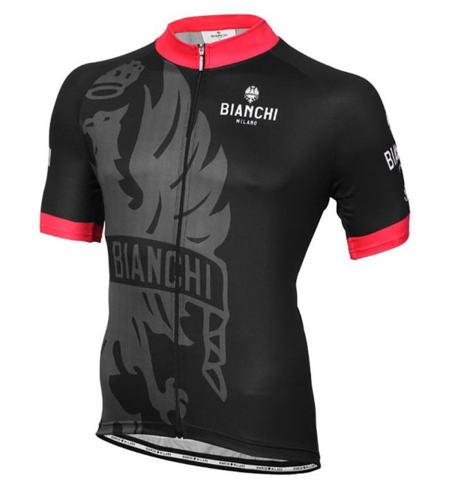 2016 Bianchi Milano Sorisole Black-Red Cycling Jersey