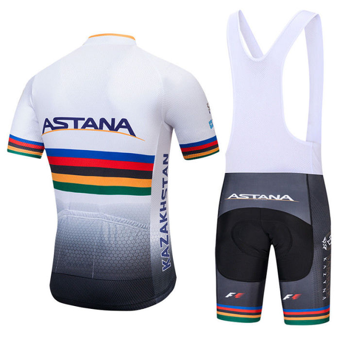 2019 Men Summer ASTANA Bicycle Mtb Maillot Bike Jersey GEL Pad Bike Shorts