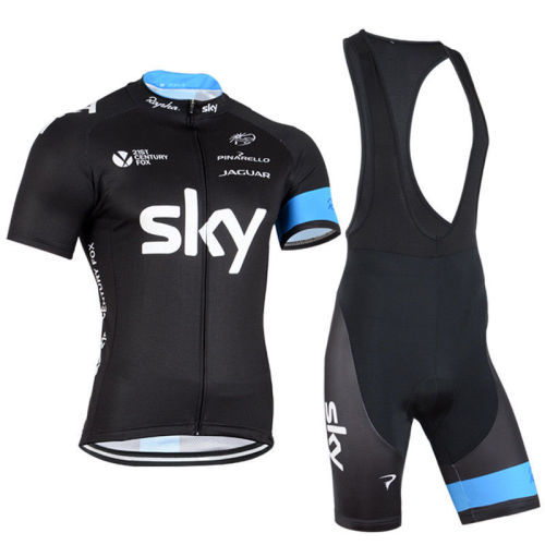 2019 SKY Men's Bike Clothes Kit Cycle Jersey and Padded (Bib) Shorts Cycling Set