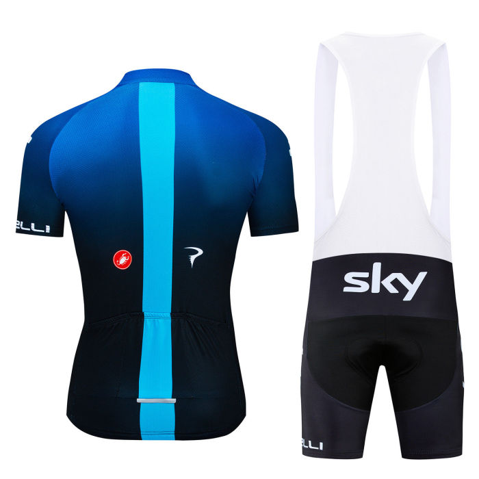 2019 SKY New Cycling Race Clothing Set Men's Bike Jersey Pad Bib Shorts Cycling Kits