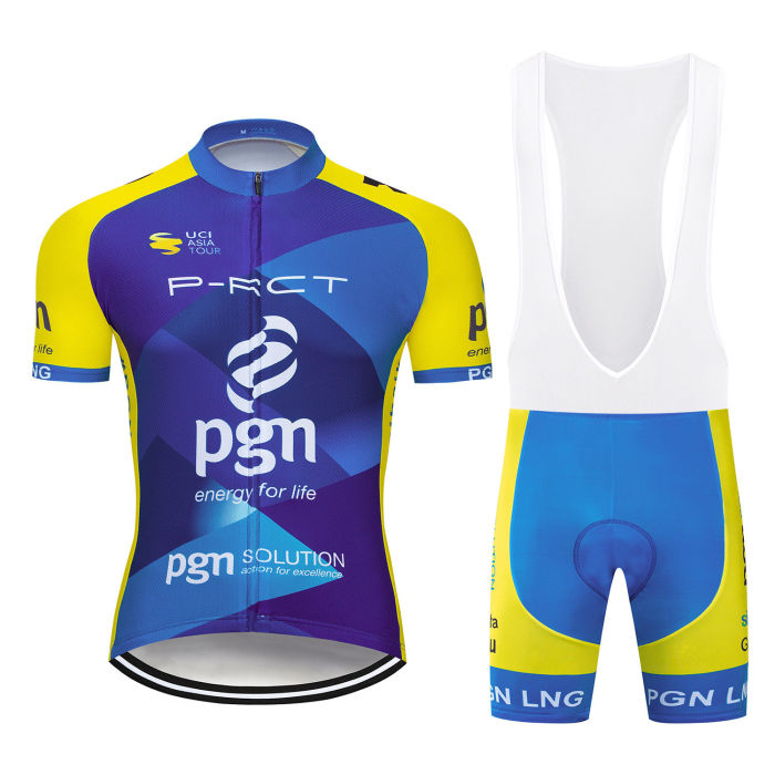 2019 Pgn Men Cycling Clothing Set Bike Jersey Cycling Bib Shorts Kits Tops Bottoms Outfit