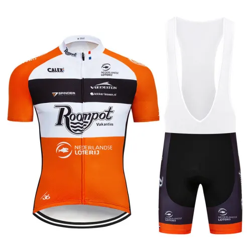 2019 Roompot Men Bike Cycling Jersey Bibs Shorts Kits Shirt Pants Short Sleeve Jersey Set New