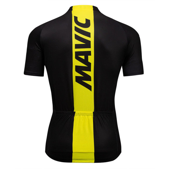 2019 Mavic Black Men Bike Team Cycling Jerseys Short Sleeve Bib Shorts Kits Racing Uniforms