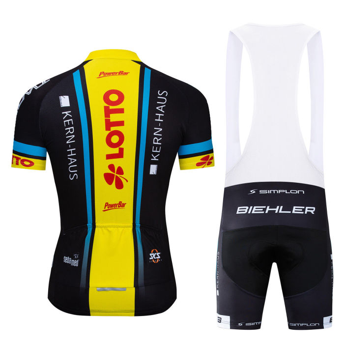 2019 Lotto Mens MTB Bike Cycling Jerseys Bib Shorts Short Sleeve Clothing Bibs Tights Black