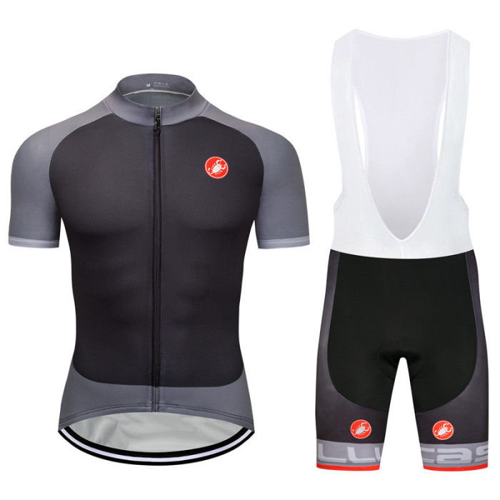 2018 Casteli Brand New Cycling Wear Short Sleeve Jersey Shirt Bib Shorts Set Outfits Hot