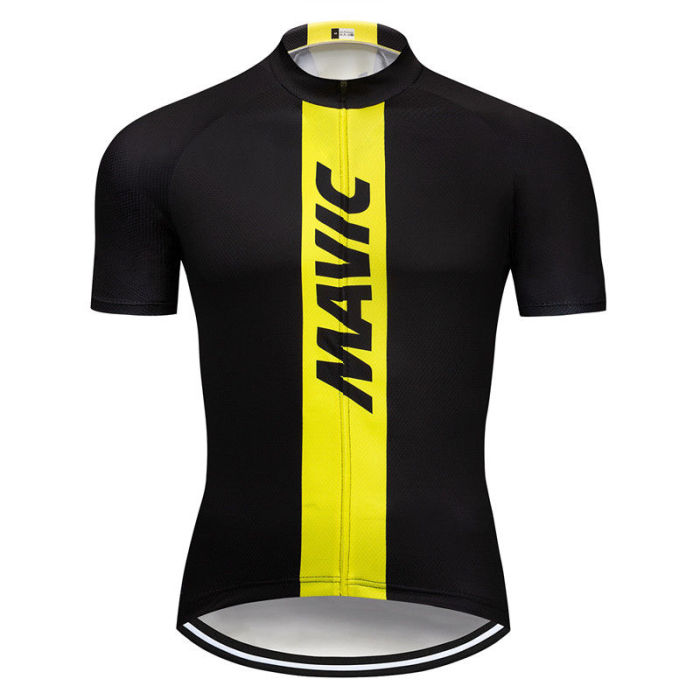 2019 Mavic Black Men Bike Team Cycling Jerseys Short Sleeve Bib Shorts Kits Racing Uniforms