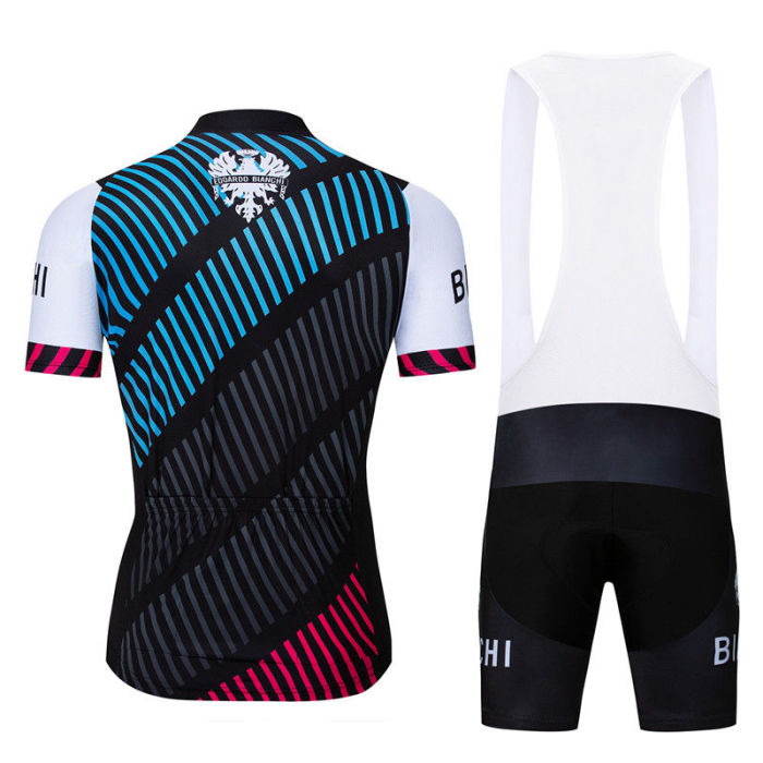 2018 Bianchi Mens Cycling Jersey Bib Shorts Set Short Sleeve Cycling Clothing Ciclismo