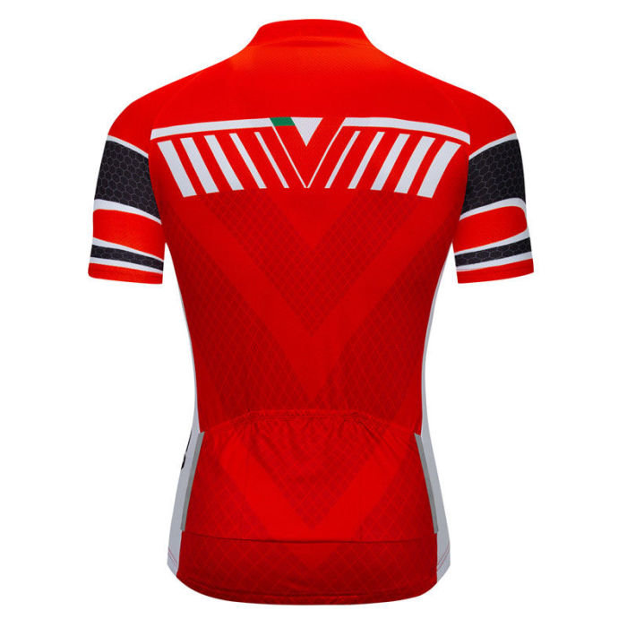 2019 Casteli Mens Short Sleeve Cycling Clothing Jersey Shirt Bib Shorts Set Red Bike Uniforms