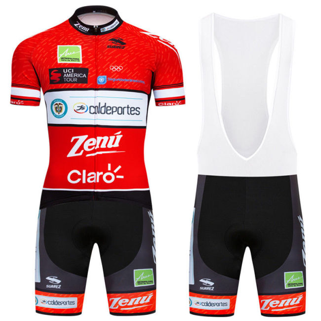 2019 UCI Summer Red Men Cycling Bike Short Sleeve Clothing Bicycle Jersey Bib Shorts Set Outfits