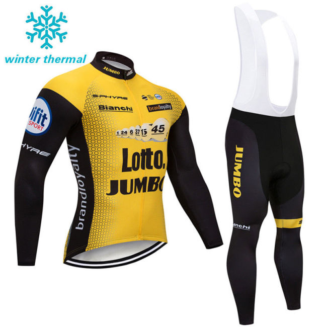 2018 Lotto Mens MTB Bike Winter Cycling Jersey Bib Pants Set Bicycle Jackets Tights