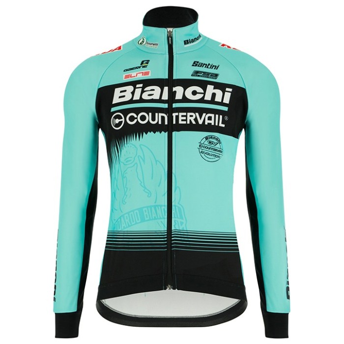 2018 Team BIANCHI COUNTERVAIL Cycling Long Sleeve Jersey And Bib Pants Set