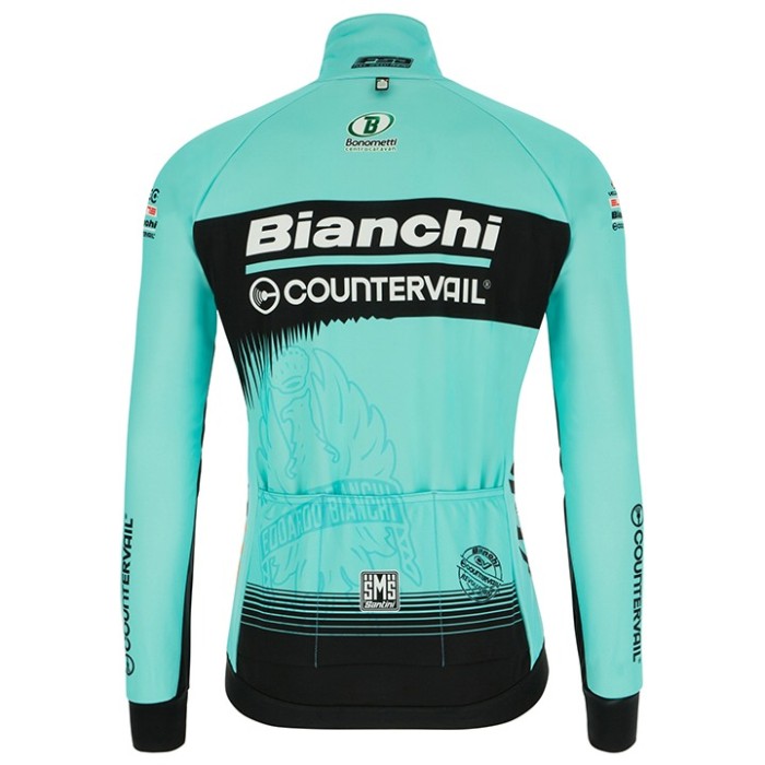 2018 Team BIANCHI COUNTERVAIL Cycling Long Sleeve Jersey And Bib Pants Set