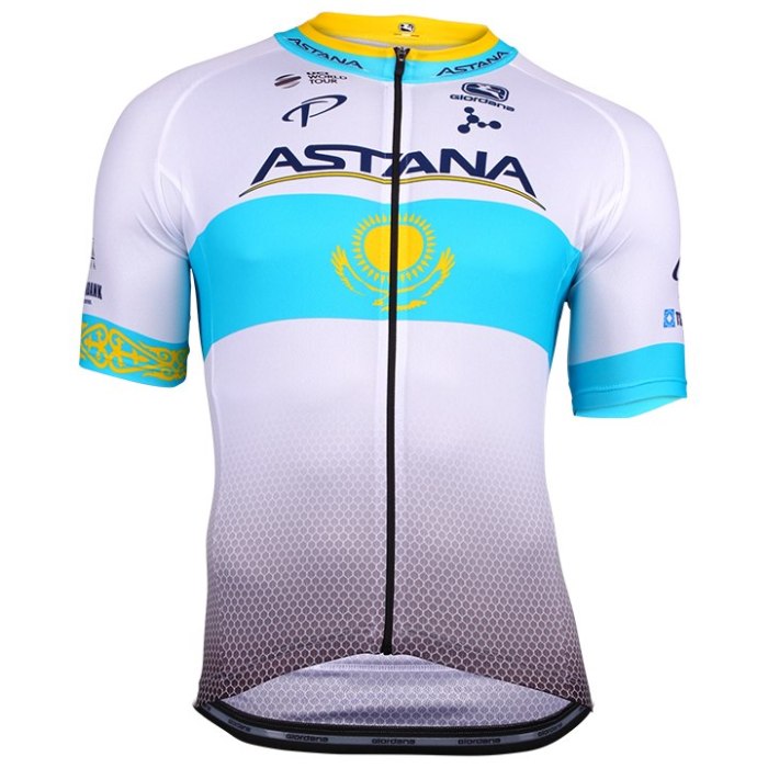 2018-2019 Astana Kazakh Champion Cycling Jersey And Bib Shorts Set