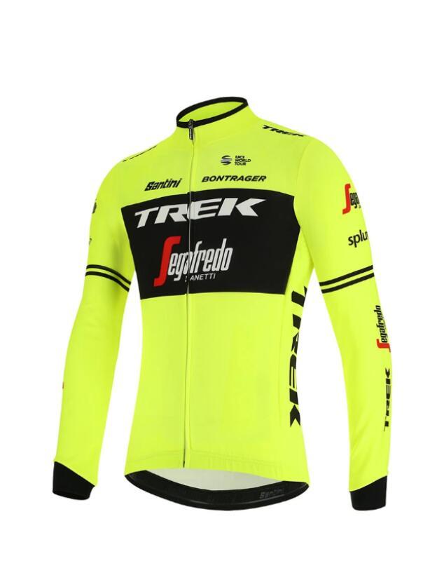 Trek-Segafredo Bodyfit 2019 Long Sleeve Jersey Yellow