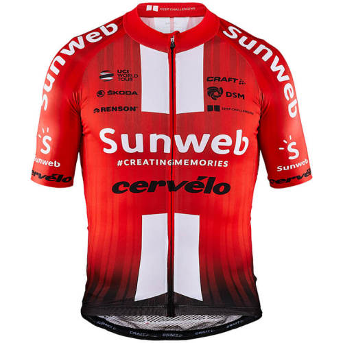 2019 TEAM SUNWEB Aerolight Cycling Jersey And Bib Shorts Set